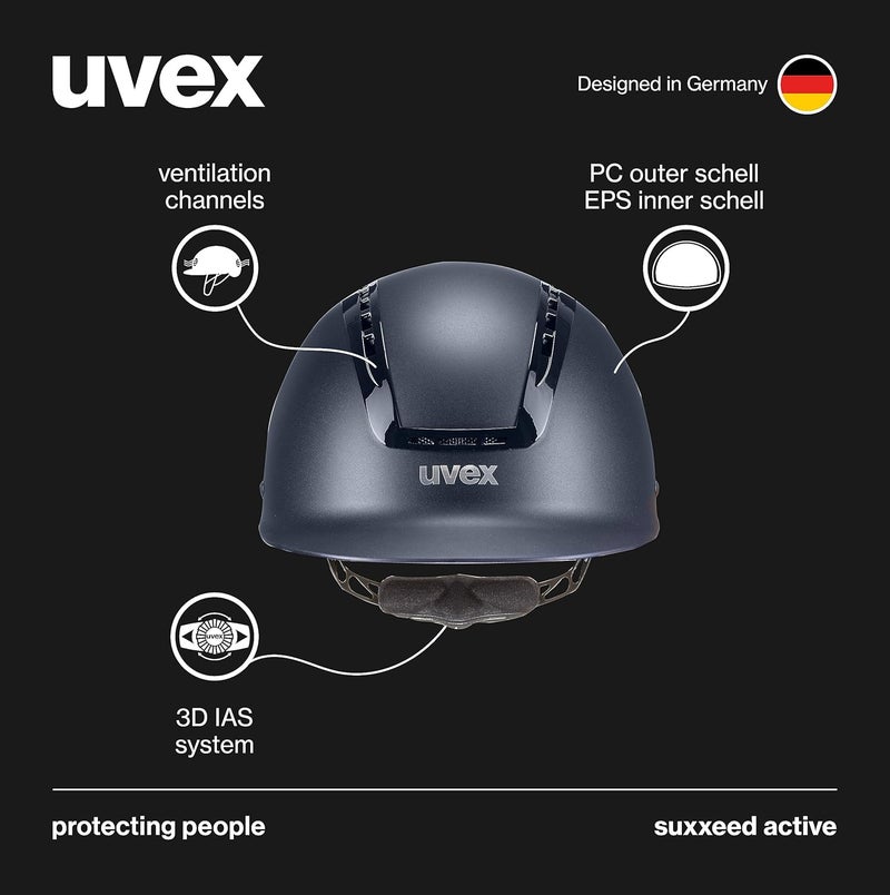 UVEX suxxeed Active Horse Riding Helmet for Women & Men - Adjustable & Excellent Ventilated Helmet - Image 2